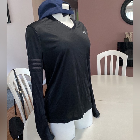 Adidas Running Climate long sleeve top with logo in black Sz L - Picture 9 of 16
